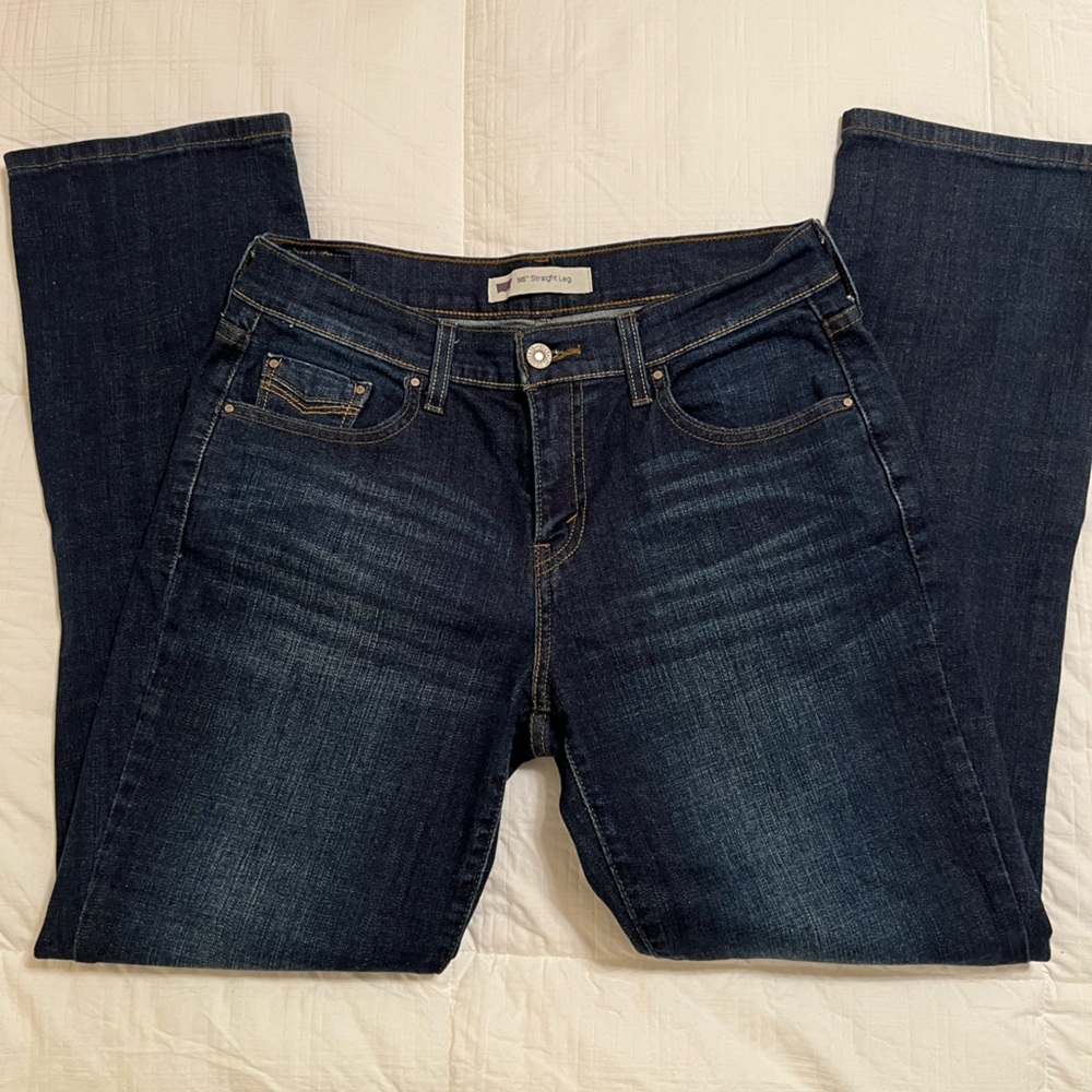 Levi's 505 Dark Indigo Women's Straight leg Jeans Size 6S